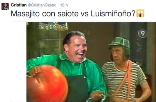 Hasta Cristian Castro se ha unido a esta lucha de memes en la red. Parece que el cantante disfruta burlándose de él.