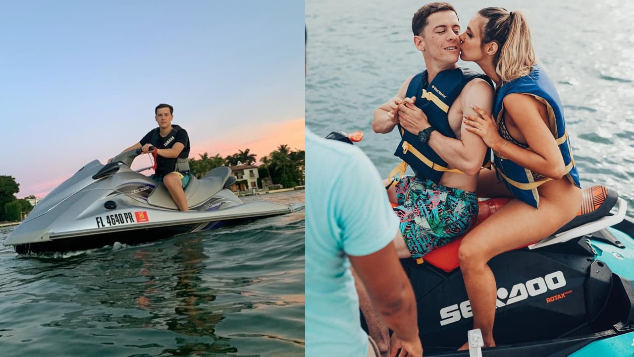 <h3 class="cms-H3-H3"><b>Guaynaa</b></h3>
<br>
<br>Otro caso similar es Guaynaa, quien tiene una nominación en la categoría 'Mejor Fusión/Interpretación Urbana' con 'Diplomático' junto a Major Lazer. El puertorriqueño frecuentemente se le ve en el mar ya sea en una tabla de surf, en un bote o a bordo de un jetski, como esta unidad Yamaha Waverunner VX (izquierda). Sea-Doo es otra de las marcas preferidas del reggaetonero. No se trata de ningún superdeportivo, ni modelo exclusivo, pero la experiencia vale oro.
<br>