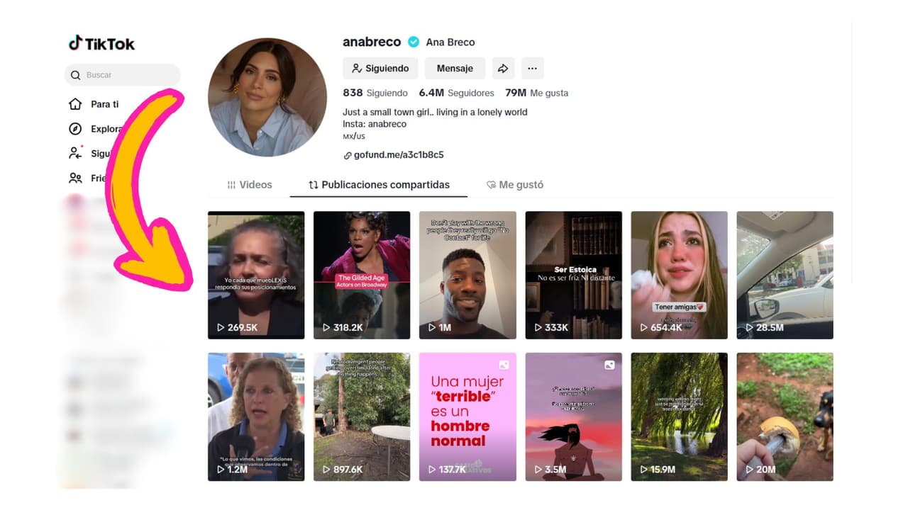 La reacción de Ana Brenda Contreras en TikTok.