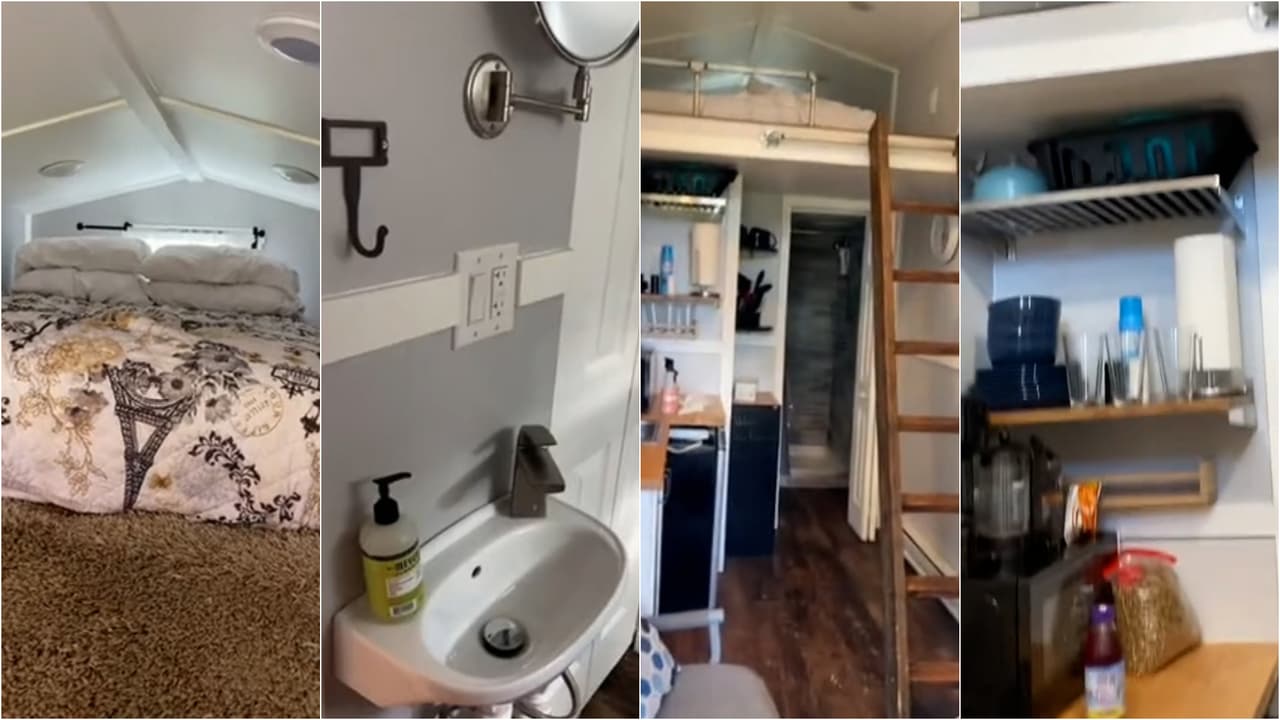 Familia Keefe muestra el interior de la casa de muñecas que rentó como alojamiento en Airbnb