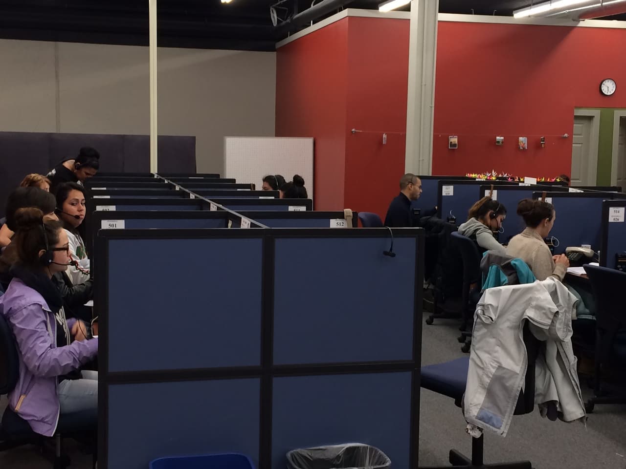 Latino Decisions Calling center in Wenatchee, WA.