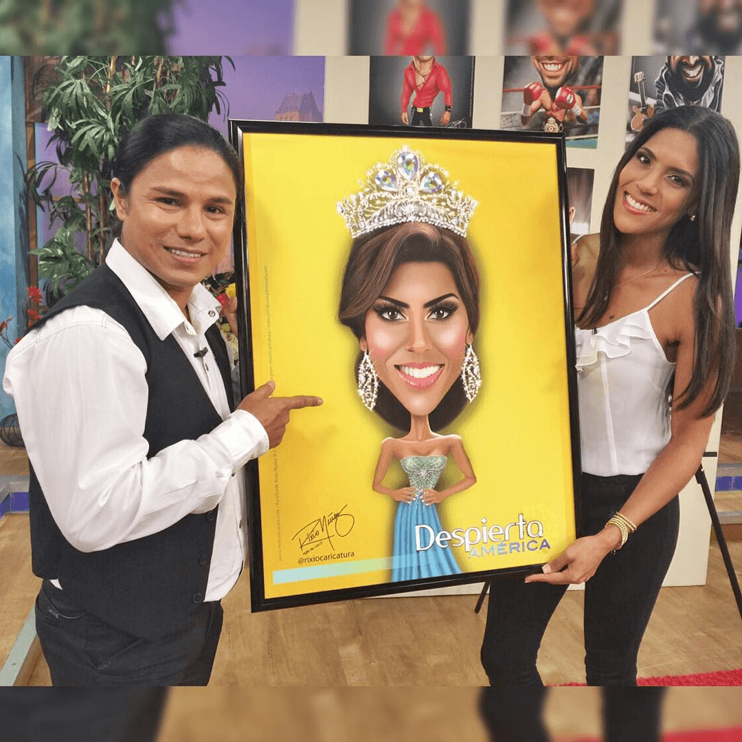 "Wao en @despiertaamericatv siempre nos sorprenden, miren qué lindo detalle de @rixiocaricatura cuanto talento!! A mí me encantó!! Y a ustedes qué les parece?", preguntó Francisca.