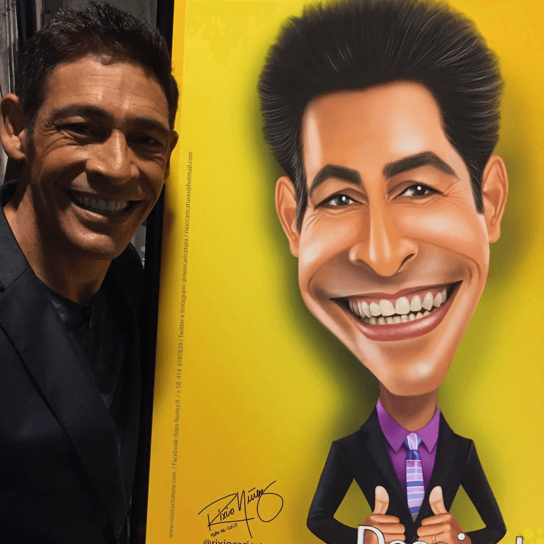 "Muchas gracias a @rixiocaricatura excelente trabajo el que hiciste con nosotros en @despiertaamericatv @univision", compartió Johnny.