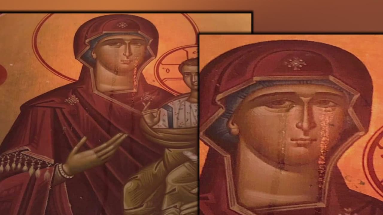 La imagen generó un gran revuelo: la virgen esta llorando, repiten a viva voz los creyentes