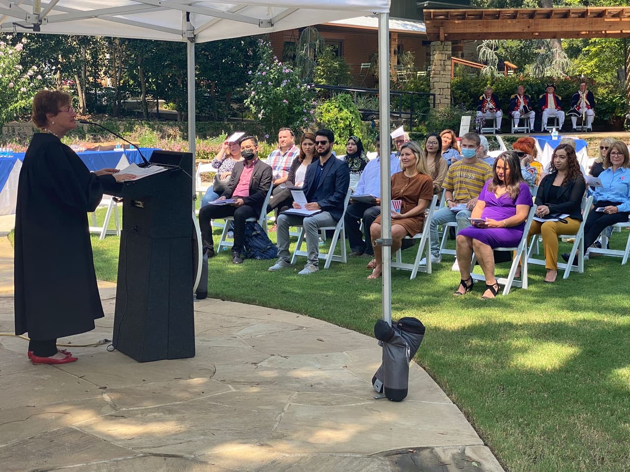 Un evento de ciudadanía se llevó a cabo este miércoles por la mañana en el jardín botánico de Grapevine.
<br>