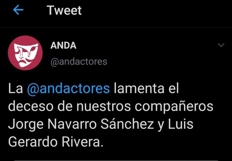 Magdalena del Río, delegada de la Asociación Nacional de Actores en México, aclaró que la 
<b><a href="https://www.univision.com/shows/el-gordo-y-la-flaca/detalles-desde-el-lugar-del-accidente-donde-murieron-dos-actores-de-la-serie-sin-miedo-a-la-verdad-video">muerte de Jorge Navarro y Luis Gerardo Rivera</a></b> ocurrió de 
<b>manera distinta </b>a como se dio a conocer.