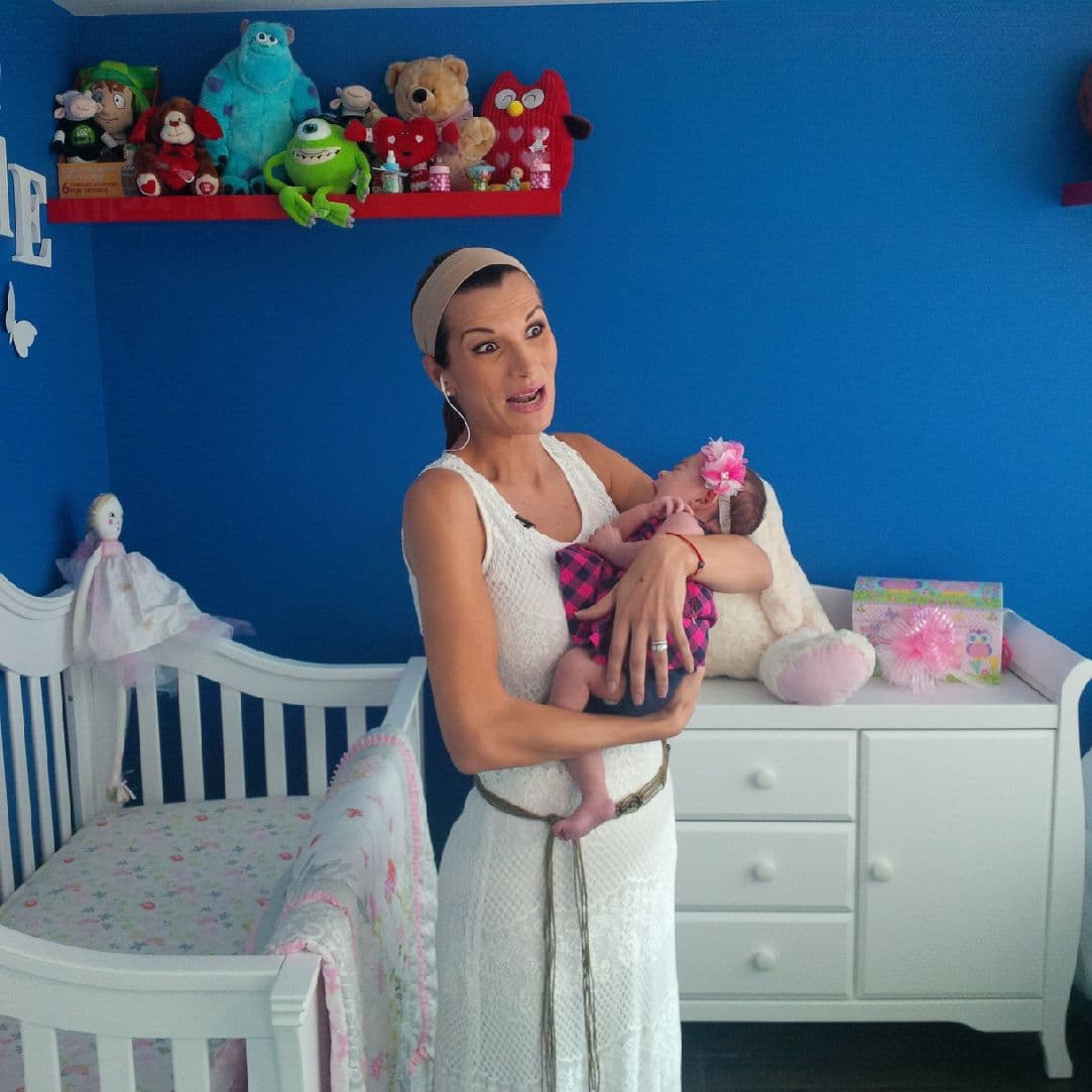 También bromeó con el asunto de los pañales, a ellos Alan les huye un poco.