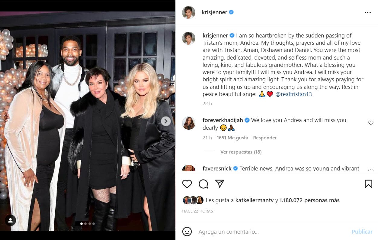 Con varias fotos en donde aparece junto a Andrea Thompson escribió un emotivo mensaje.
<br>