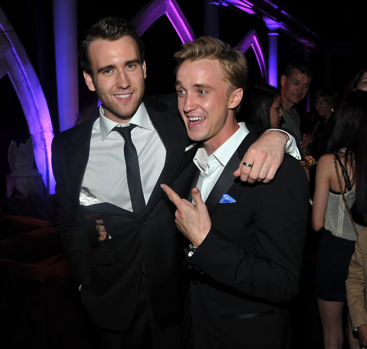 Con Tom Felton, quien salía de Draco Malfoy