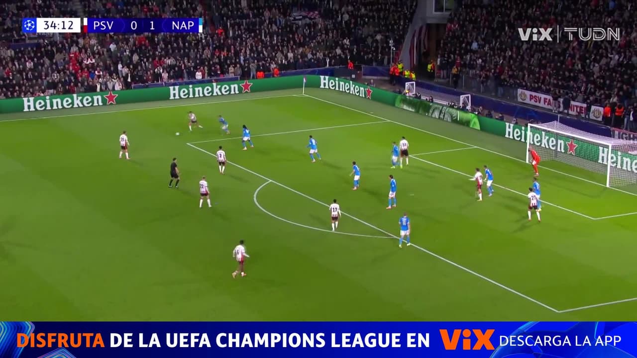 ¡AUTOGOL! Buongiorno marca en propia puerta y pone el 1-1 para el PSV ante Napoli