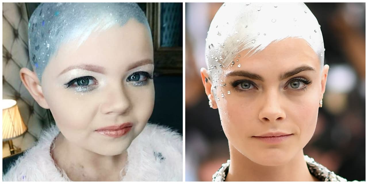 “¿Quién necesita pelo?”: la pequeña a la que el cáncer no le impidió lucir como una famosa modelo