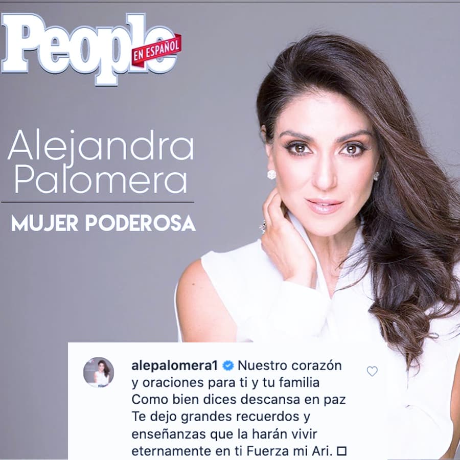 La empresaria Alejandra Palomera le dejó un emotivo mensaje: "Nuestro corazón y oraciones para ti y tu familia. Como bien dices, descansa en paz. Te dejó grandes recuerdos y enseñanzas que la harán vivir eternamente en ti. Fuerza, mi Ari",