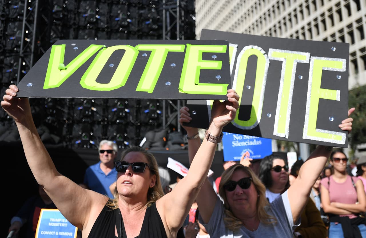 Este año los manifestantes promovieron la importancia del voto en vista de las próximas elecciones presidenciales que se llevaran a cabo en el 2020.