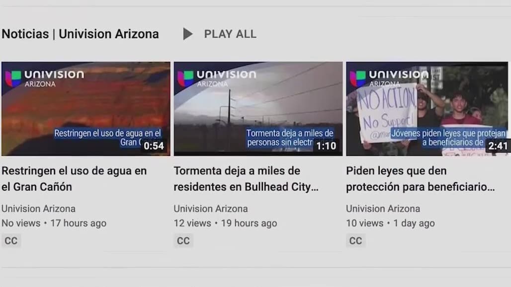 Univision Arizona lanza su canal de Youtube para que te mantengas informado
