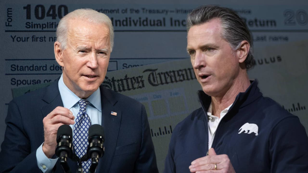 De $600 y $1,400: comparamos quiénes recibirán los cheques de estímulo que ofrecen Newsom y Biden