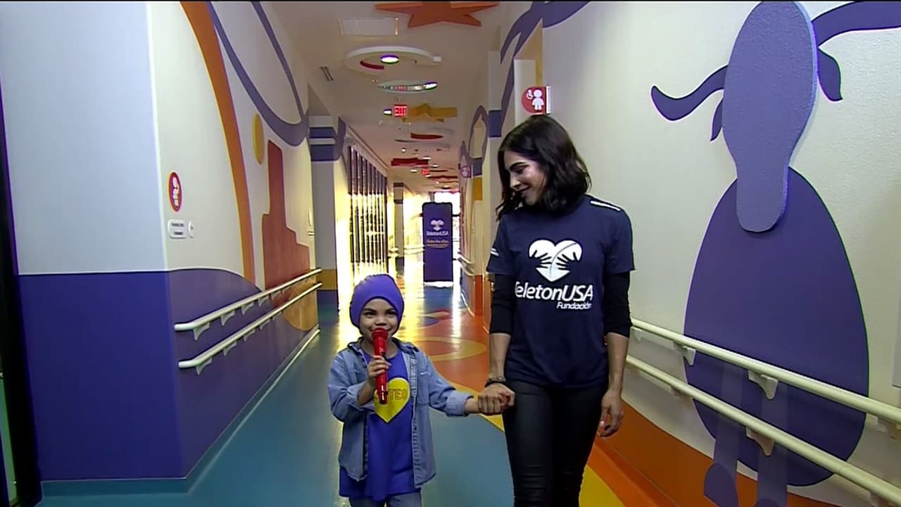 Matteo se vistió de morado y amarillo y con enorme emoción cantó a todos los que este año complicado por la pandemia se unen al TeletonUSA.