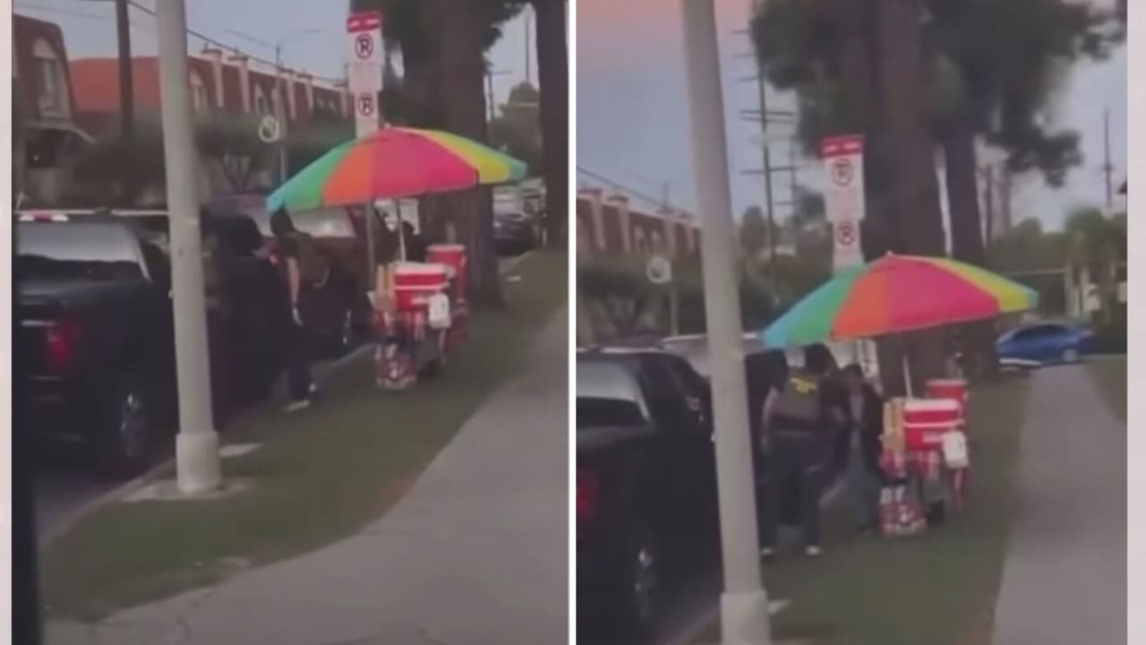 Vendedora de tamales alerta a otros comerciantes durante operativo de ICE en Van Nuys