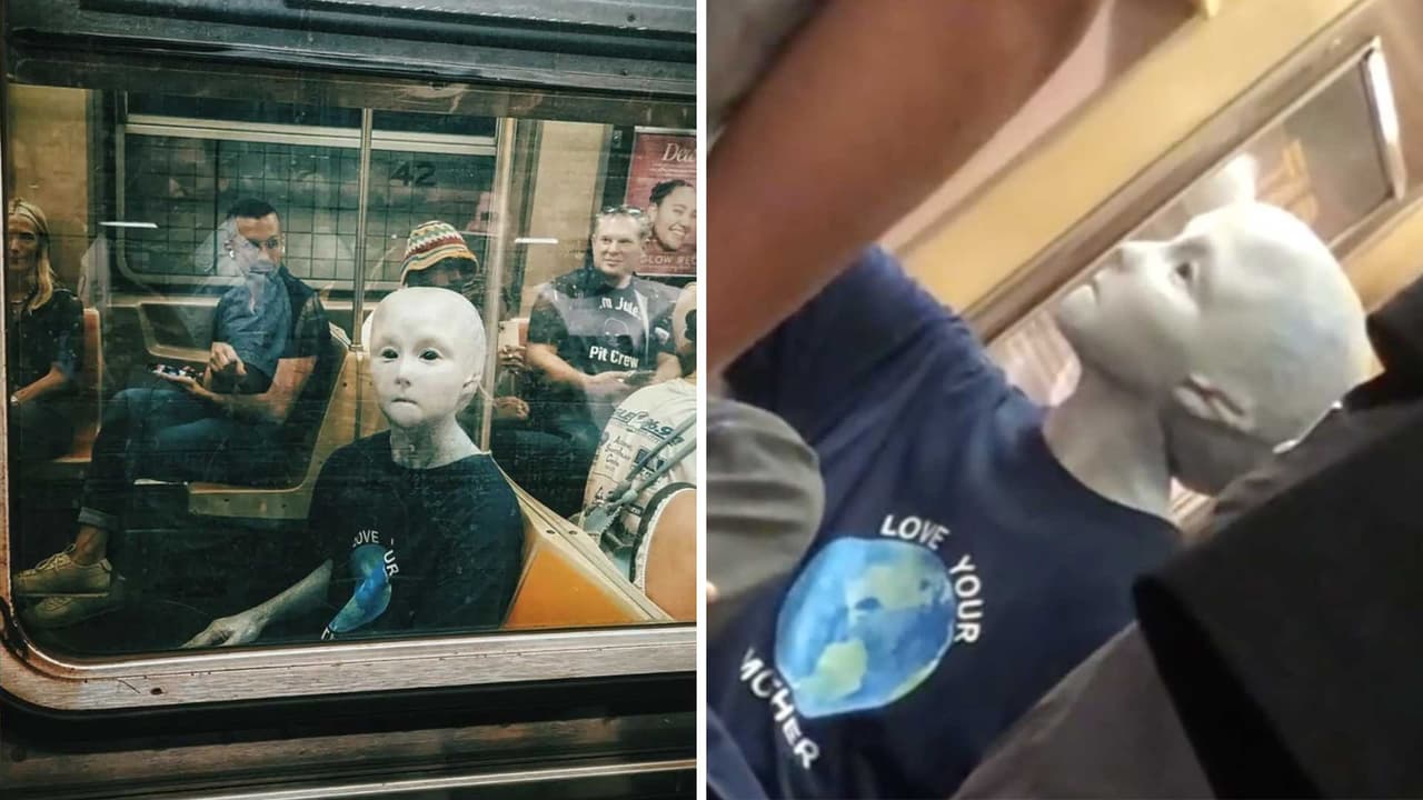 Un supuesto extraterrestre apareció en Nueva York y muchas personas están convencidas de que es real