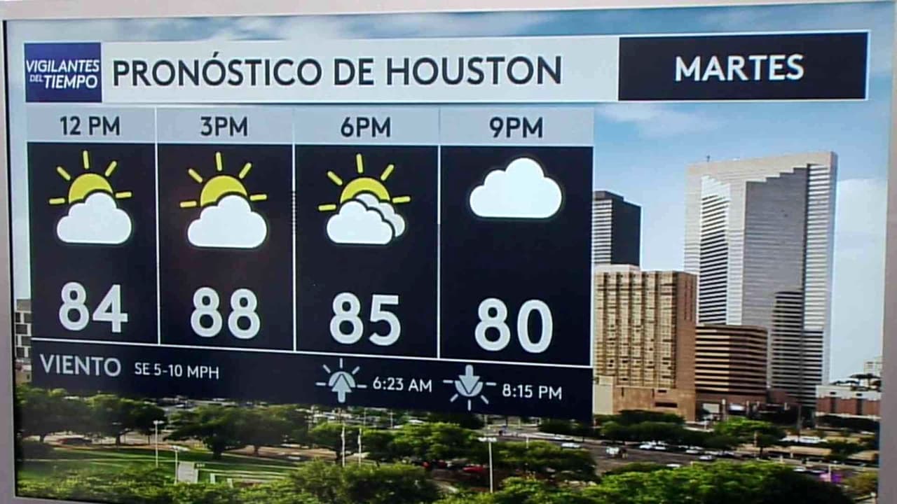 Pronóstico del tiempo hoy en Houston: Ambiente 100% húmedo; el termómetro alcanzará 88 °F