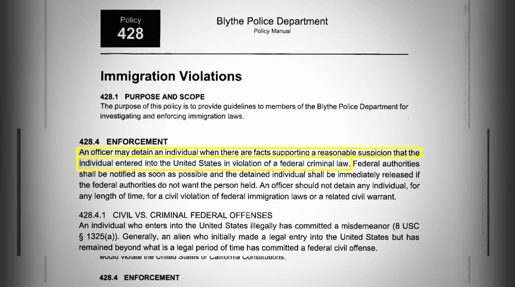 Once ciudades de California instruyen a sus policías en el arresto de indocumentados