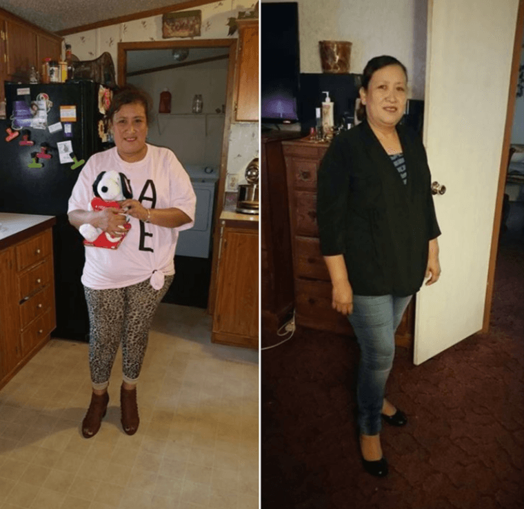 Abundan las fotos que registran los cambios de peso alcanzados por algunos participantes como Doris Estrada quien ha rebajado 12 libras.