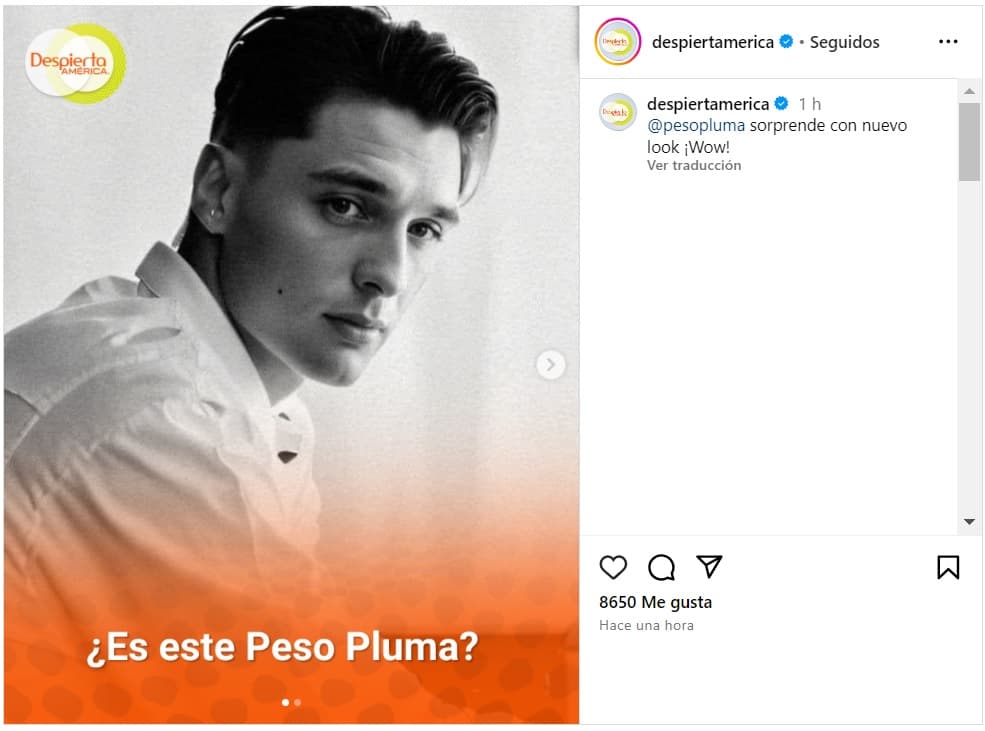 ¿Peso Pluma podría tener un nuevo estilo de peinado?