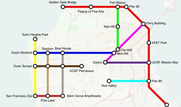 Reimaginando los mapas de pistas para bicicletas como mapas de metro
