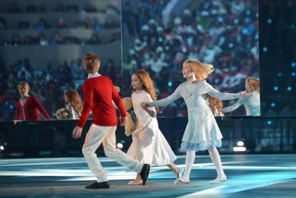 En compañía de los payasos Yuri y Valentina y otros famosos artistas circenses rusos.