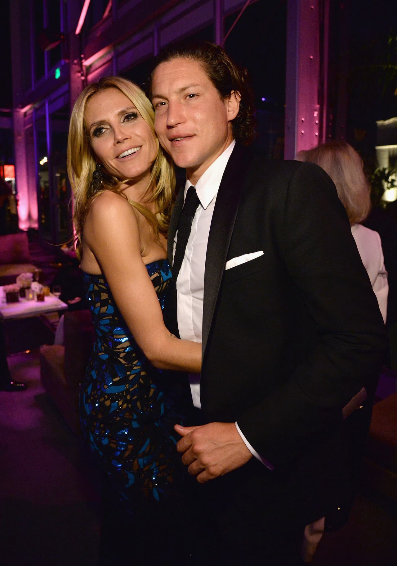 Heidi Klum no soltó a su novio en toda la noche.