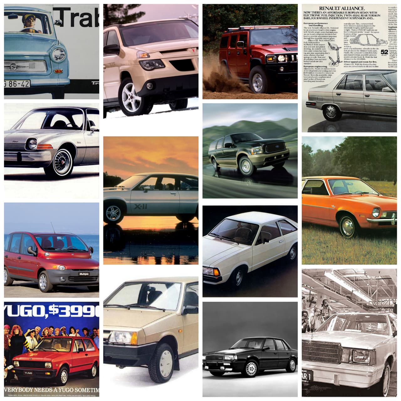 El automóvil, ese híbrido entre máquina y escultura que nos da libertad y poder como ninguna otra invención humana, a veces puede ser un verdadero desastre. Bien sea por ser el producto de una mala interpretación de las tendencias del momento, por mala calidad, pobre tecnología o simplemente por feos estos 15 autos, presentados en orden cronológico, son lo peor que nos ha dado la industria automotriz en los últimos 50 años.