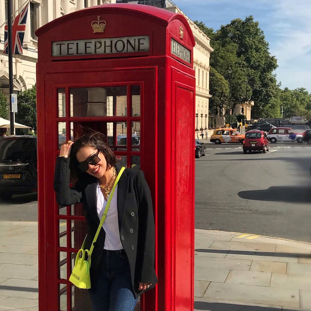 Londres fue otro de los destinos que exploraron en Reino Unido. La típica foto en la cabina telefónica no podía faltar.