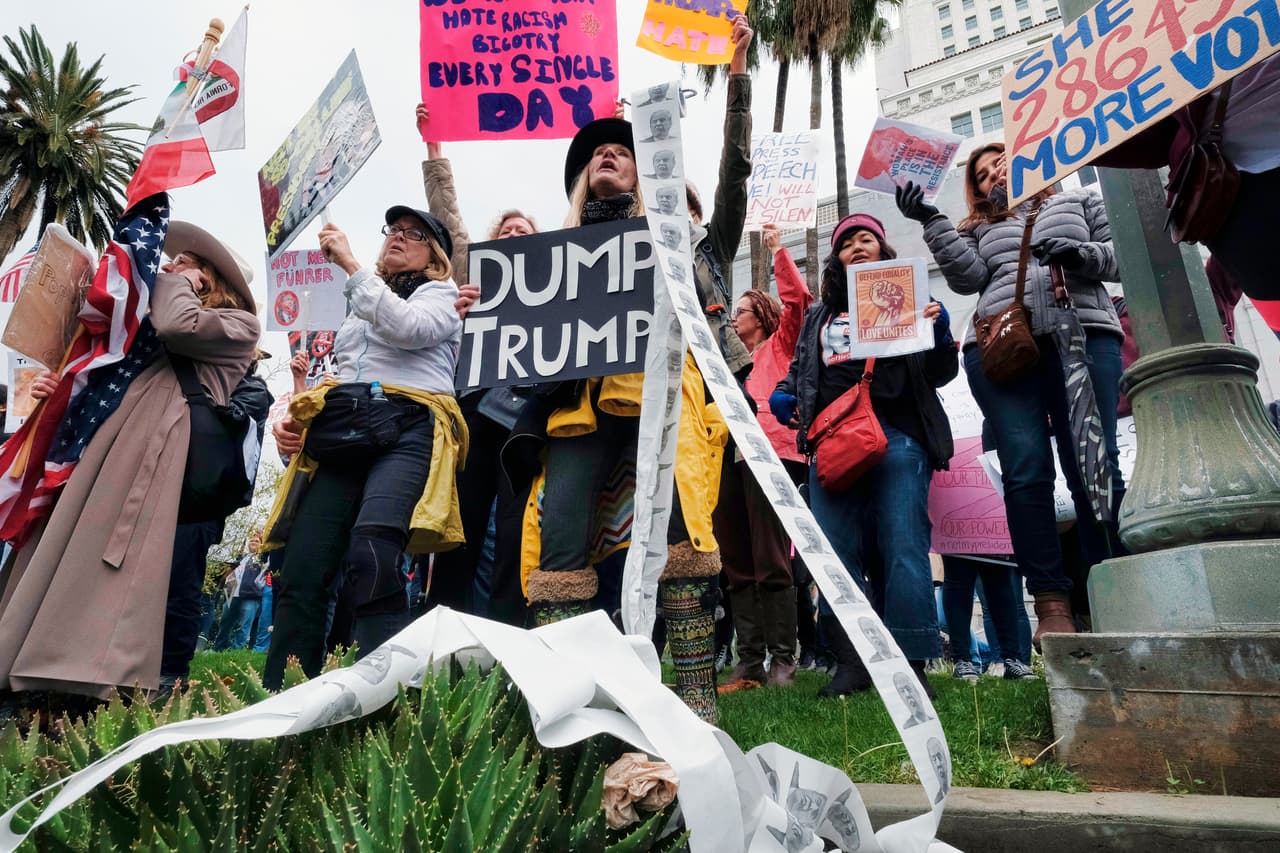 El feriado fue rebautizado por los manifestantes como "Not My President's Day".