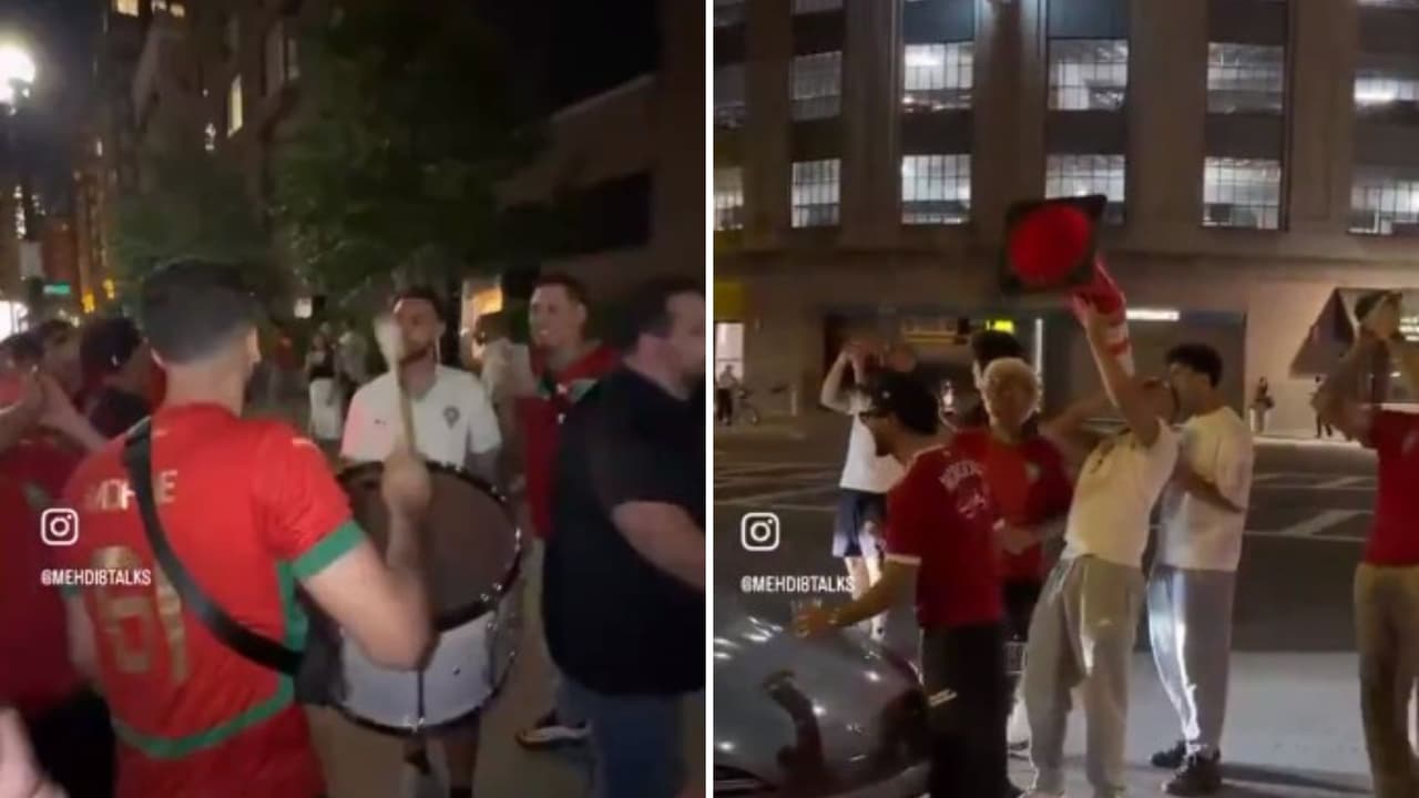 Aficionados de Marruecos molestaron a Francia afuera de su hotel durante la madrugada