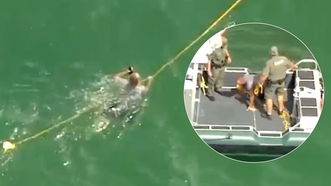 Con helicópteros y lanchas lograron detener embarcación que amenazaba con atropellar a bañistas en Florida