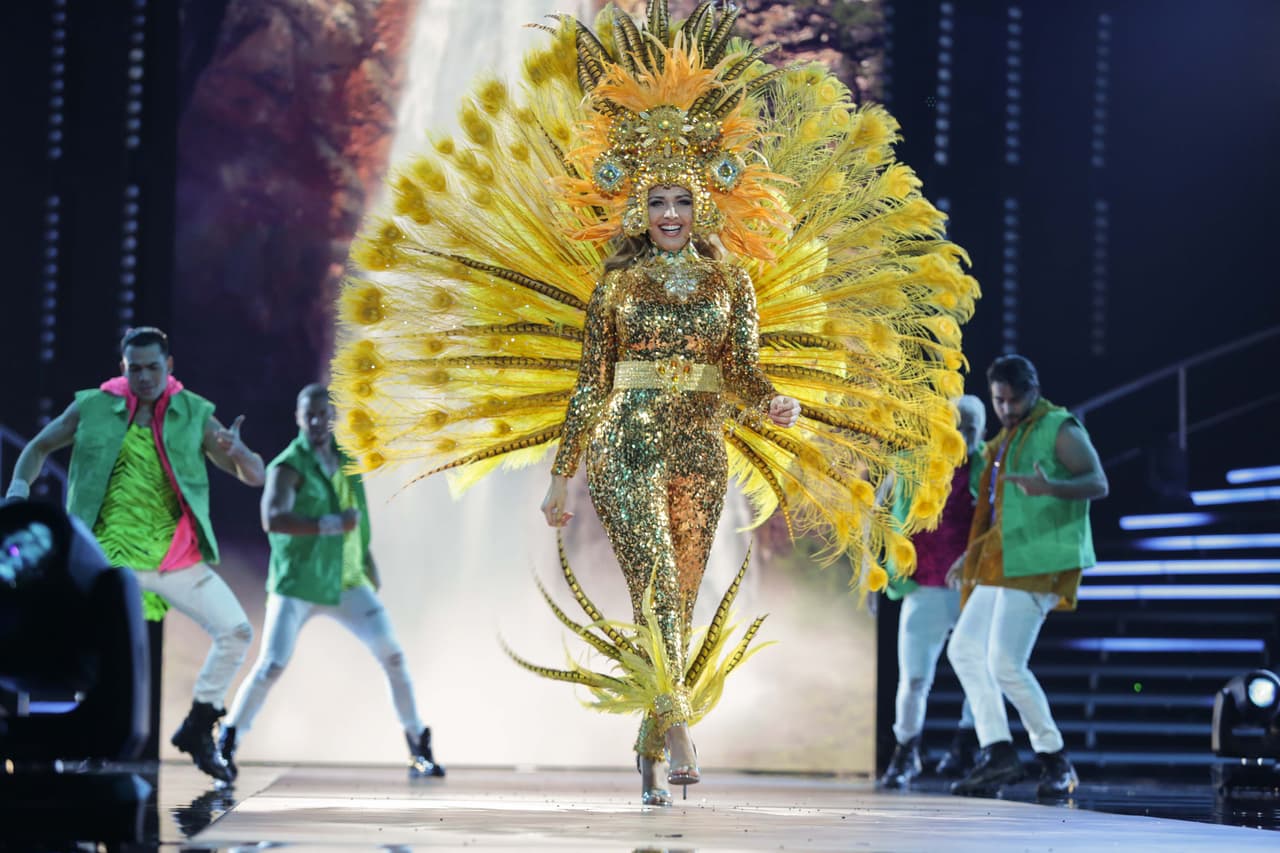 Por eso Migbelis decidió usar un traje inspirado en su país natal.