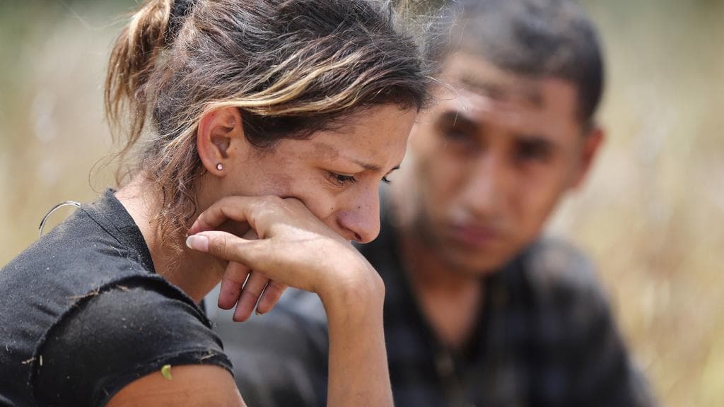 Undocumented immigrants detained by the Border Patrol on the border between Texas and Mexico.