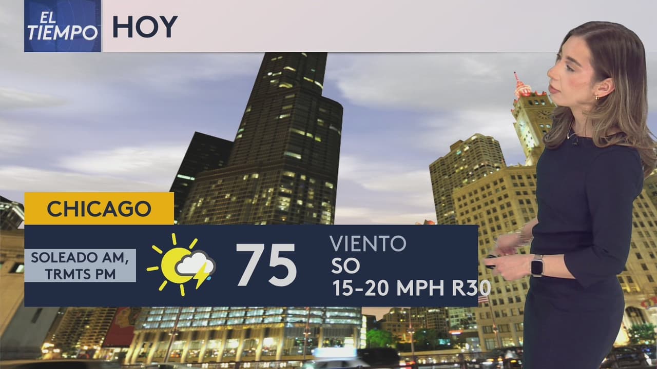 Pronóstico del tiempo hoy en Chicago: Tormentas por la tarde con ráfagas de viento; el termómetro alcanzará 75 °F