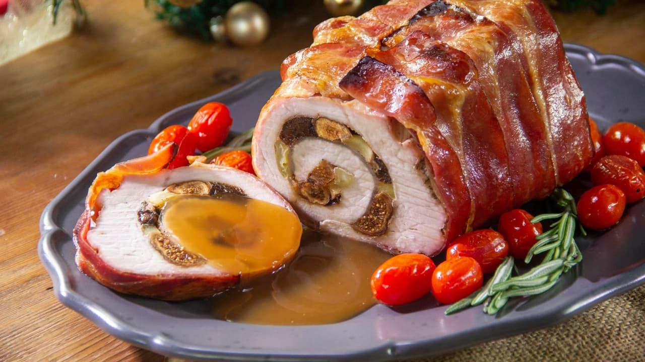 Lomo relleno navideño