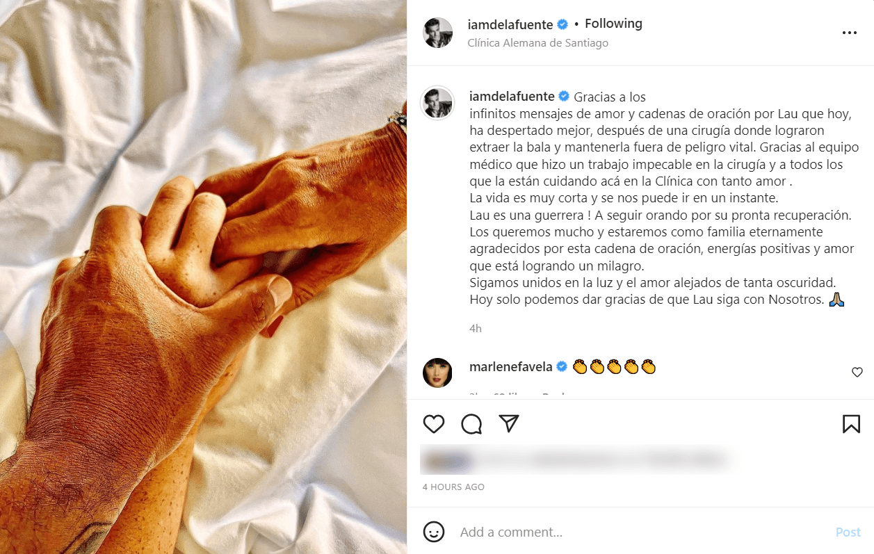 Cristian de la Fuente da detalles sobre la salud de su hija Laura.