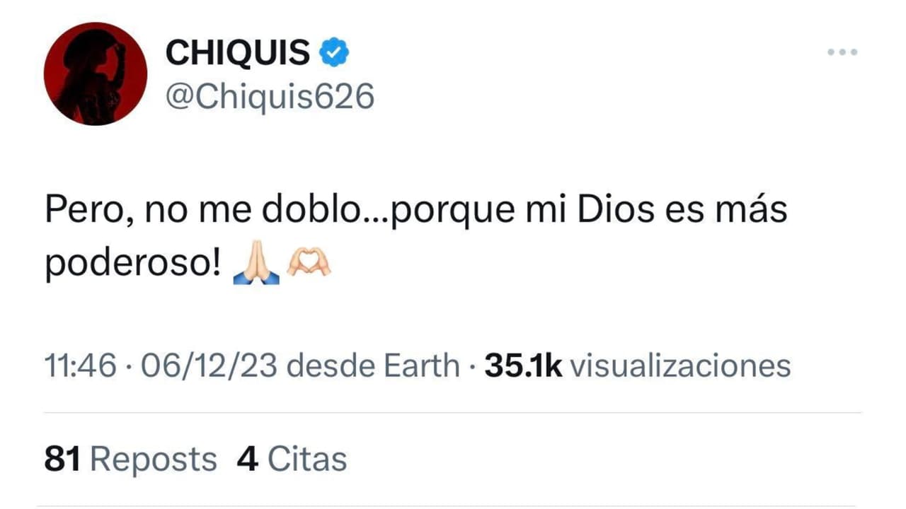 Chiquis hizo esta advertencia en medio del pleito familiar que protagoniza.
