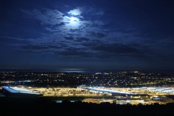 La terminal del Eurotúnel en Folkstone, Inglaterra.