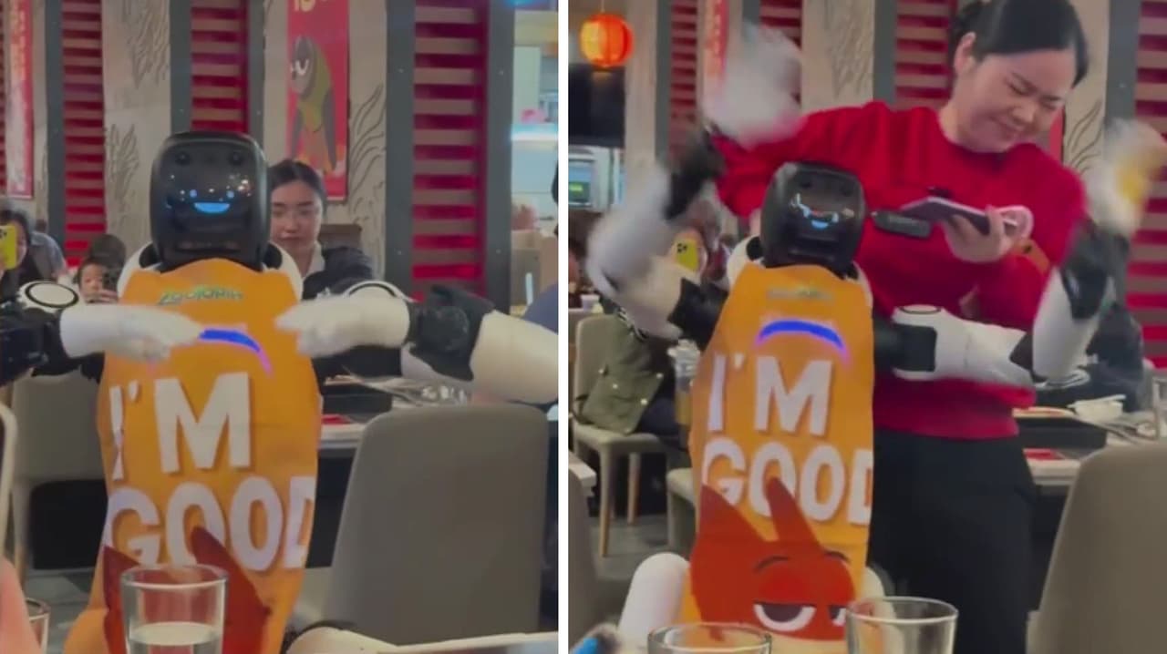 ¿Se rebelan los robots? Captan a 'entusiasta bailarín' que desató el caos en restaurante