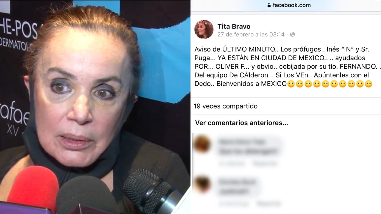 Este fue el mensaje de Tita Bravo altertando el supuesto regreso de Inés Gómez Mont a México.