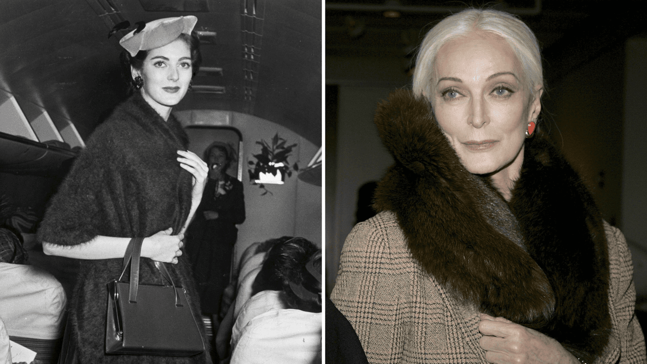 Carmen Dell'Orefice de joven y en el 2006.