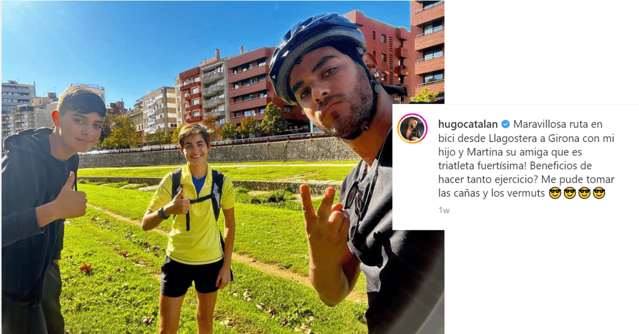 Hugo Catalán y su hijo