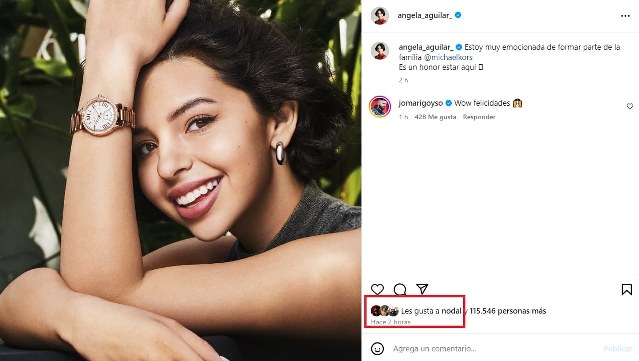 Ángela Aguilar reveló que es imagen de Michael Kors.