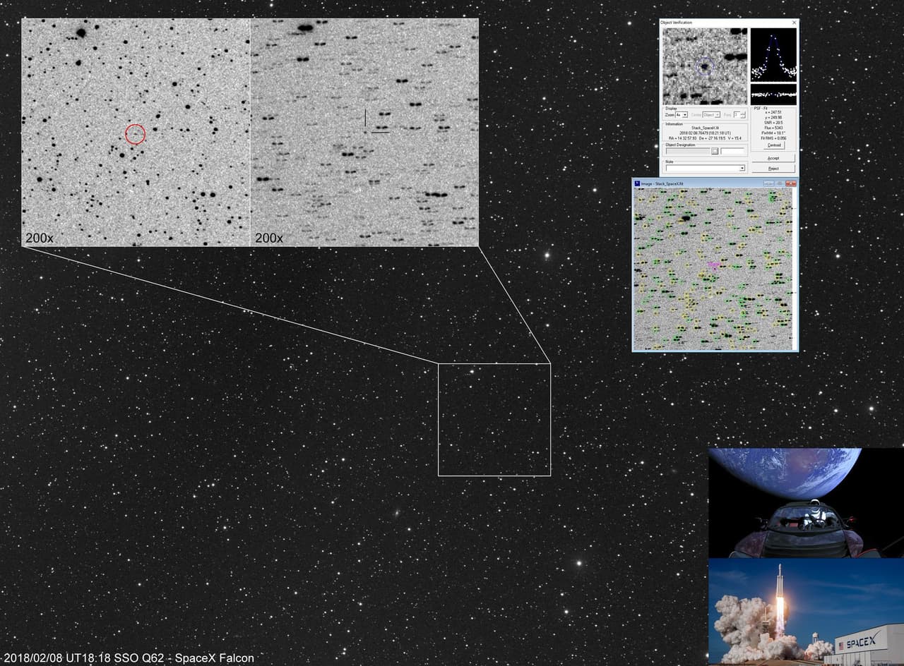 ¿Dónde está el auto rojo de Tesla? Astrónomos aficionados siguen la pista al objeto catalogado por la NASA como 2018-017A