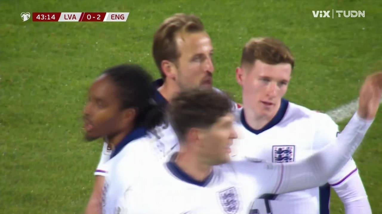 ¡GOLAZO DE HARRY KANE! Remate desde fuera del área e Inglaterra amplía la ventaja 2-0 sobre Letonia