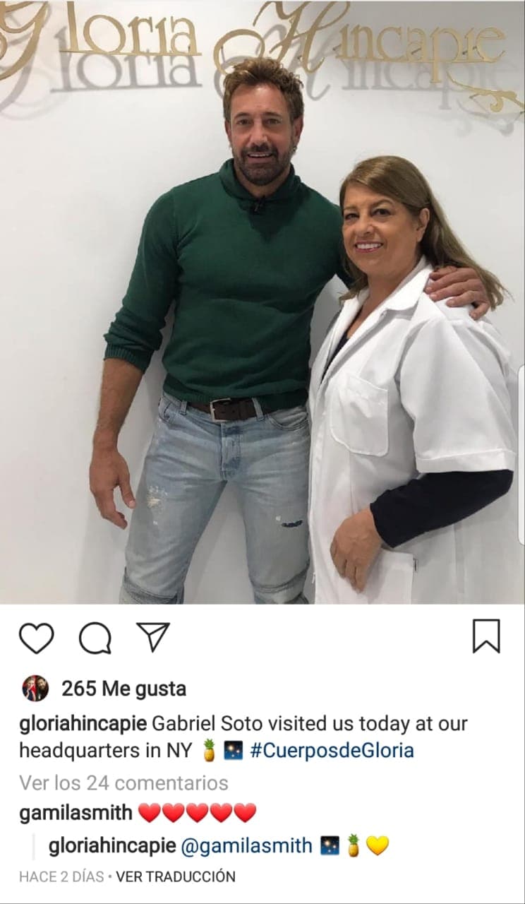 Muchos fans suponían que Gabriel era el misterioso acompañante, hasta que una clínica de Nueva York publicó una foto con una doctora, la cual confirmaría que Gabriel estaba el mismo día en la misma ciudad que Irina Baeva.