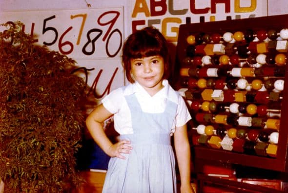 Desde pequeñita ya le gustaba posar para las cámaras.